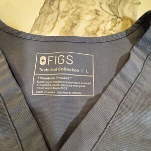 Figs Technical Collection Scrub Top in Blue
